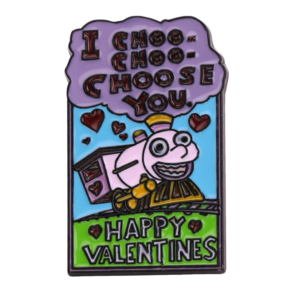 Train Animation Brooch Game Enamel Metal Brooch Accessories