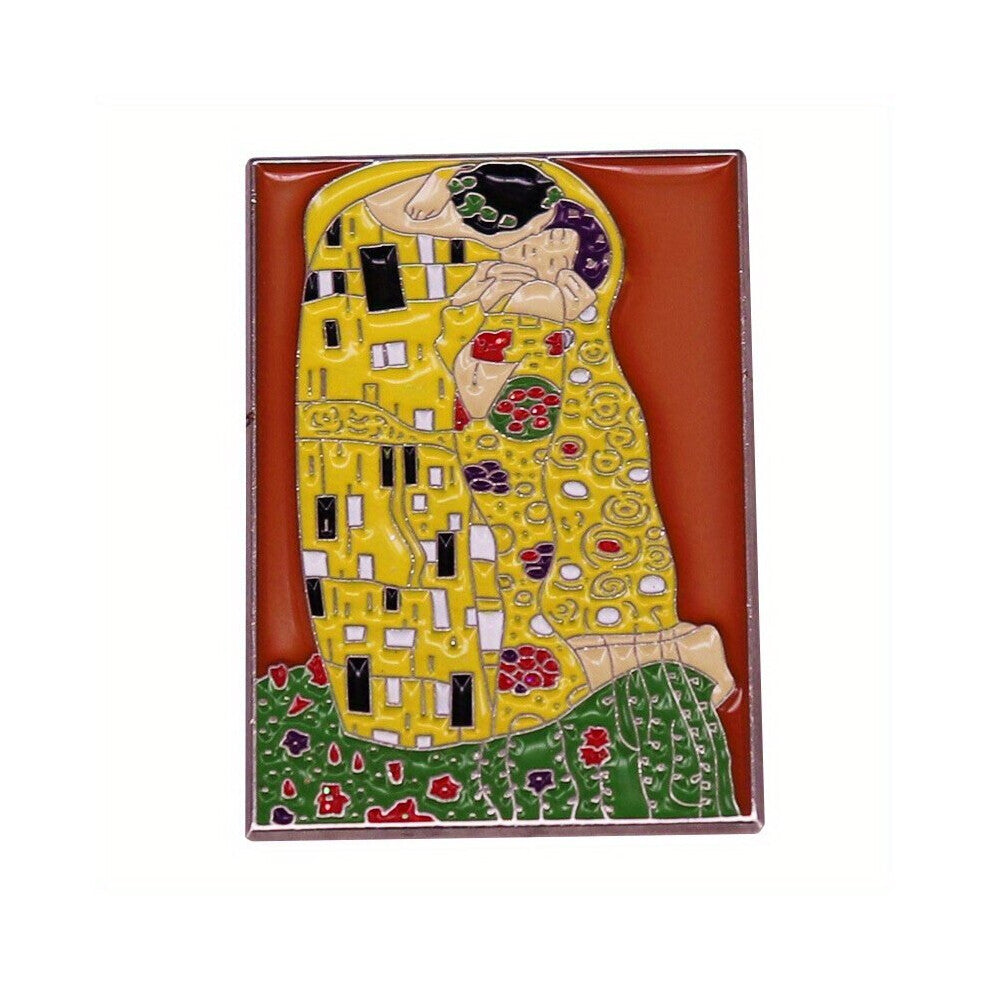 The Kiss By Gustav Klimt Enamel Lapel Pin Badges Backpack Brooch Clothes Jewelry Accessories