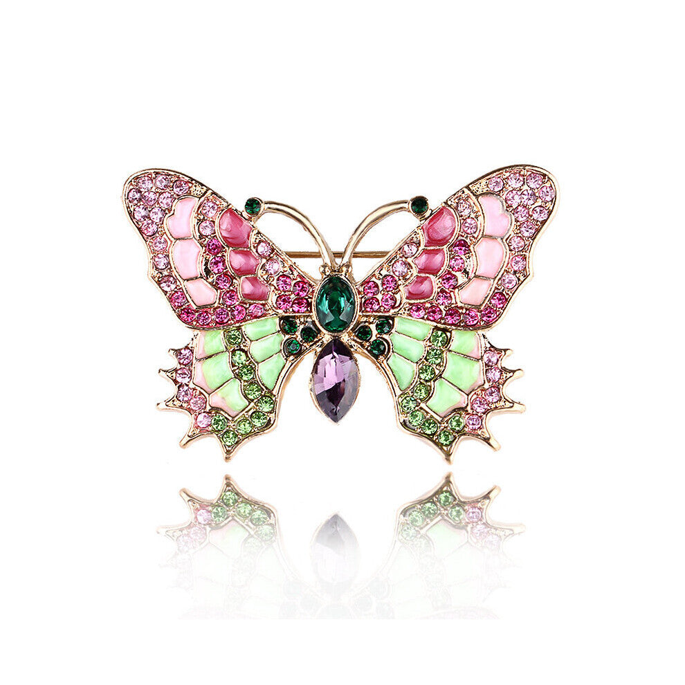 1pc Butterfly Brooch Vintage Alloy Insect Coat Pin Literary Baroque Style Suit Clothing Accessories
