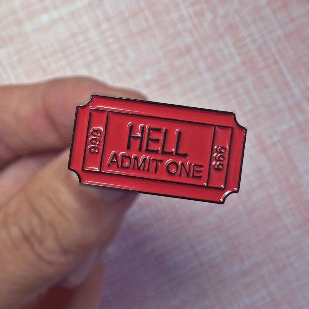 1pc Red Alloy Oil Dropping Brooch Bag Accessories