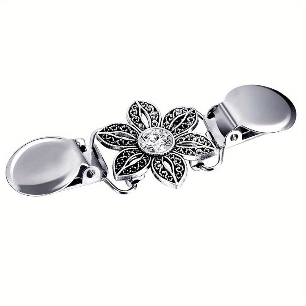 Vintage Sweater Shawl Clips Retro Cardigan Collar Clips Shirt Brooch Clips For Man Wearing