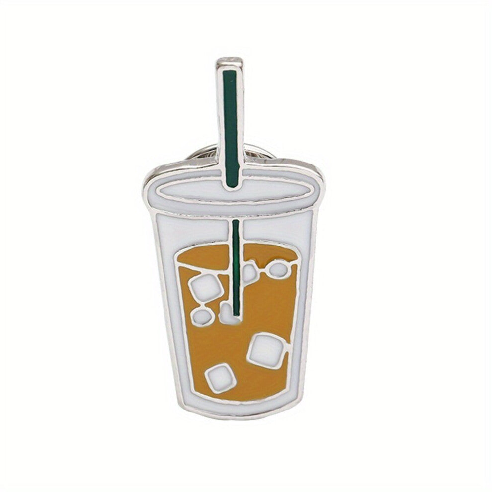 1pc In A Bottle Attacked By Sea Monster Enamel Lapel Pin Creative Oil Drip Brooch Drink Cup Clothing Accessories For Men