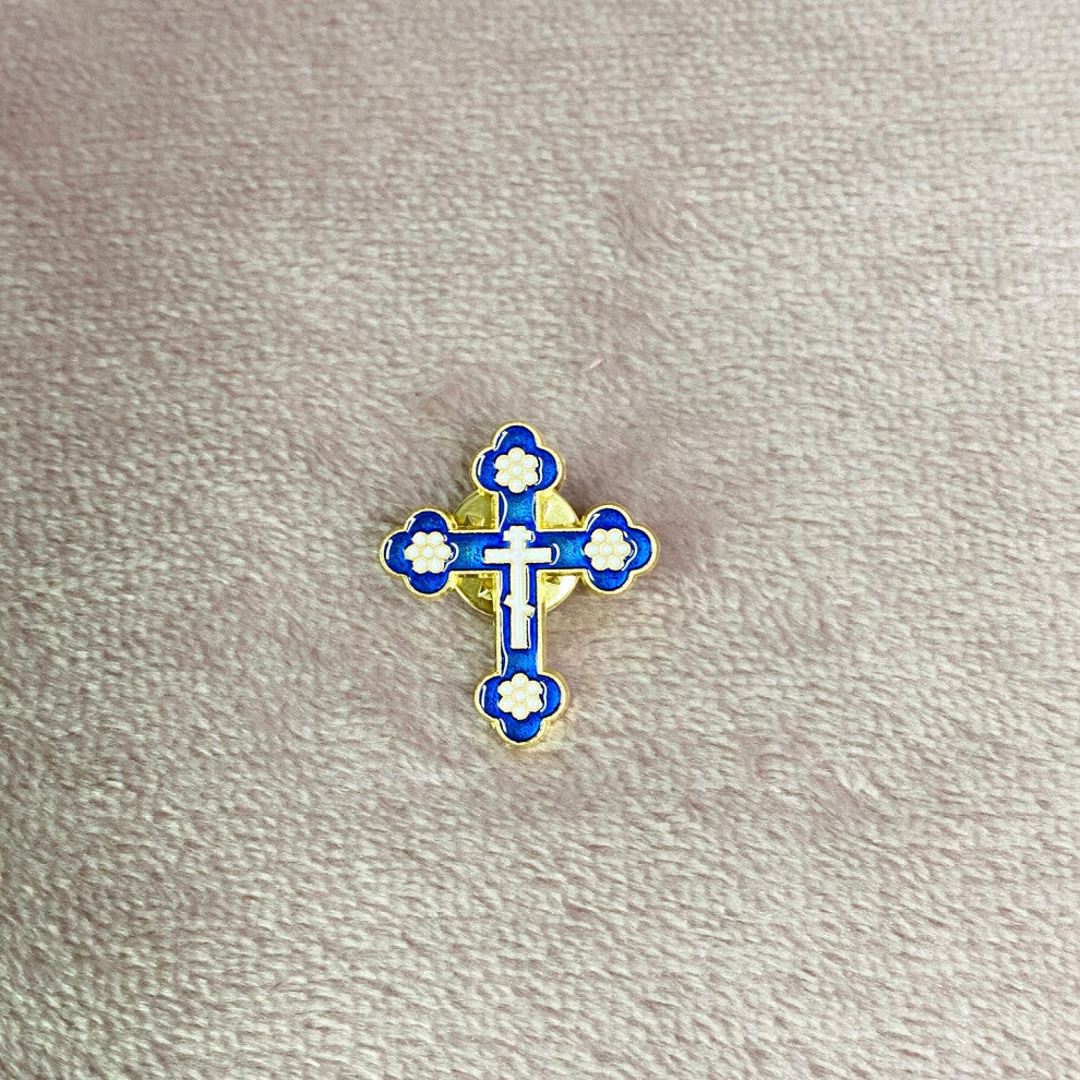 1pc Cross Metal Brooch Clothes Backpack Decoration Accessories Holiday Blessing Gift