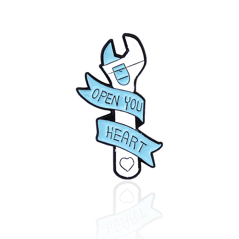 Cartoon Activities Wrench Screws Bolt Daily Necessities Tool Model Accessories Brooch