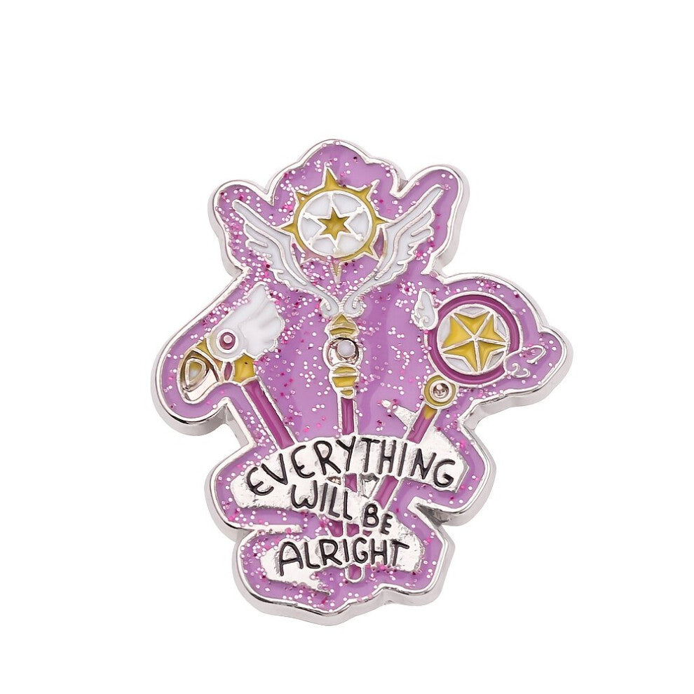 Changeable Sakura Brooch Personality Shirt Metal Enamel Pin Clothes Bag Accessories Spot