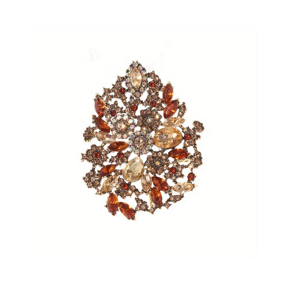 Large Flower Brooch Inlaid Rhinestone Zircon Flower Brooch For Men Banquet Party Wedding Costume Accessories Jewelry For Men