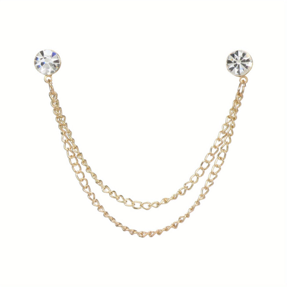 Chain Tassel Brooch Rhinestone Chain Tassel Brooch Pin Clothes Accessories Jewelry