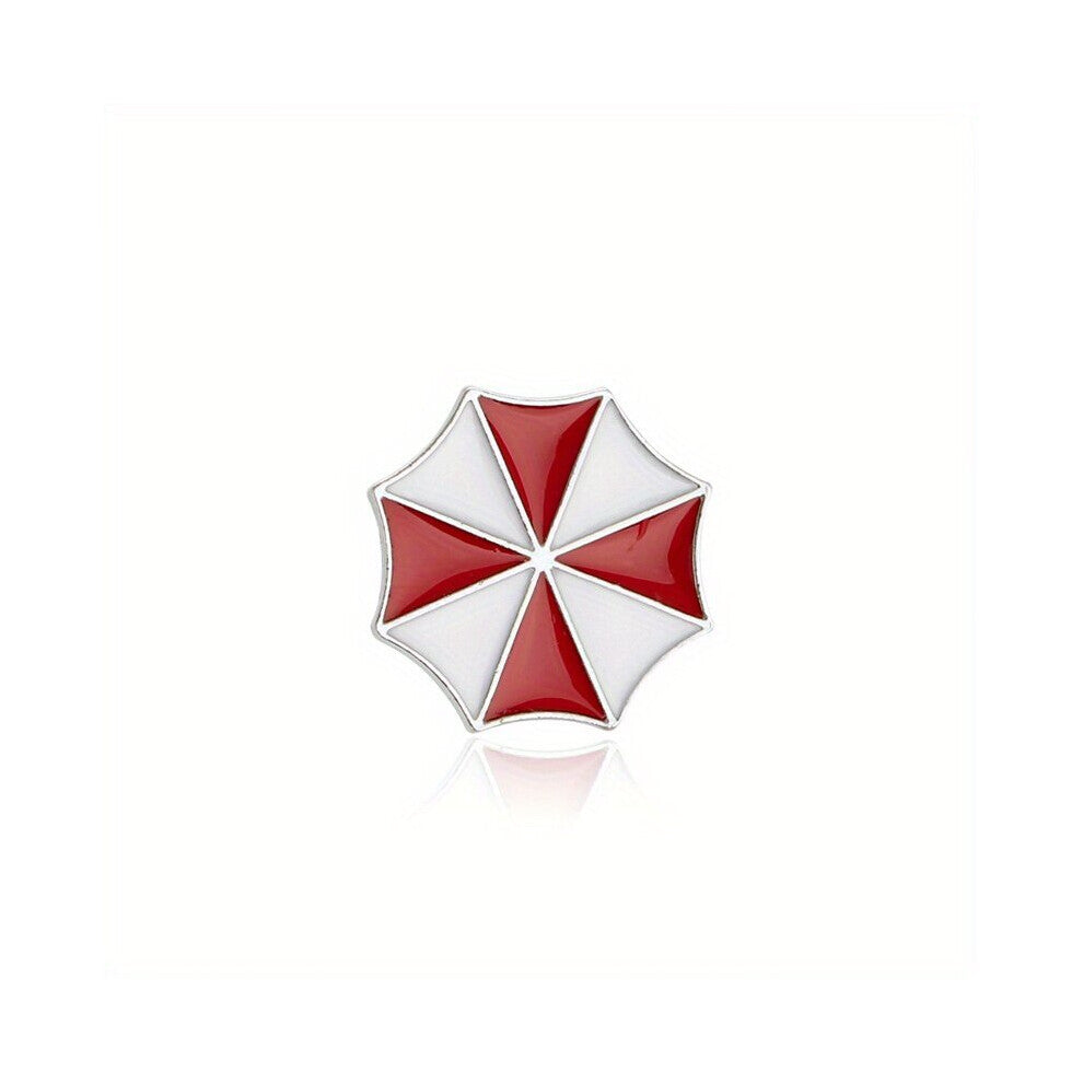 1pc Protection Umbrella Brooch Small Red Umbrella Alloy Brooch Clothes Accessories