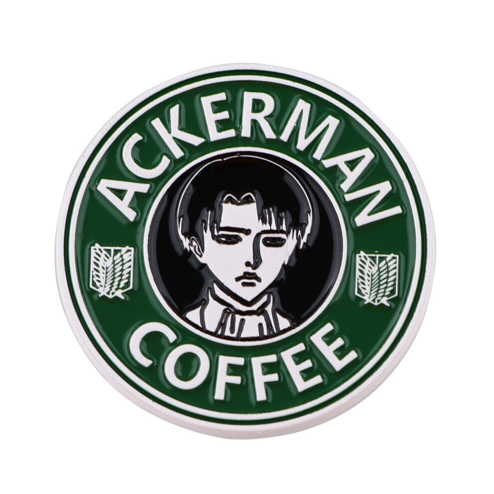 Anime Coffee Enamel Badges Brooches For Men Lapel Pins Backpacks Brooch Jewelry Accessories