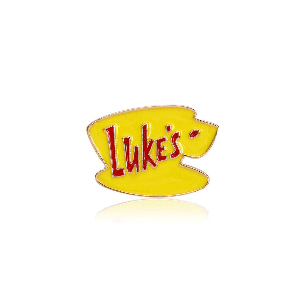 1pc Bright Eye Letter Lukes Alloy Pin Clothing Bag Accessories Couple Pin
