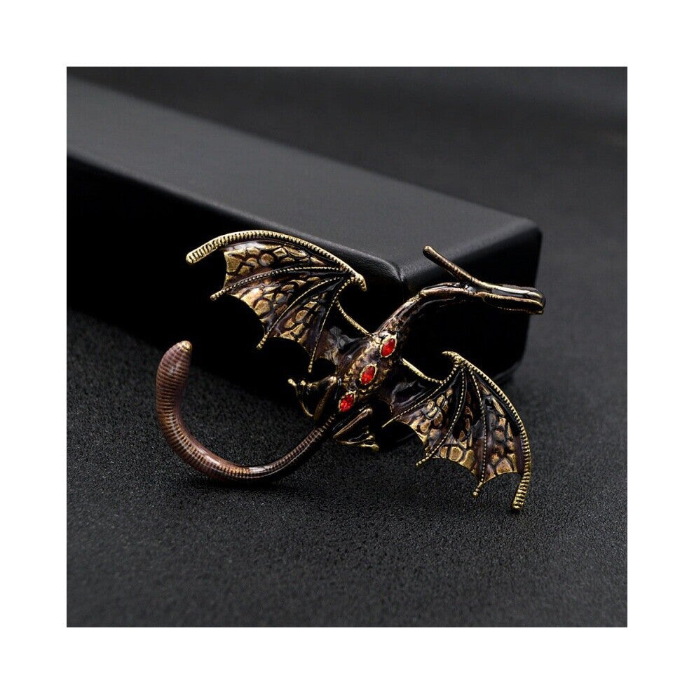 Flying Dragon Shape Brooch Mens Creative Versatile Coat Accessories