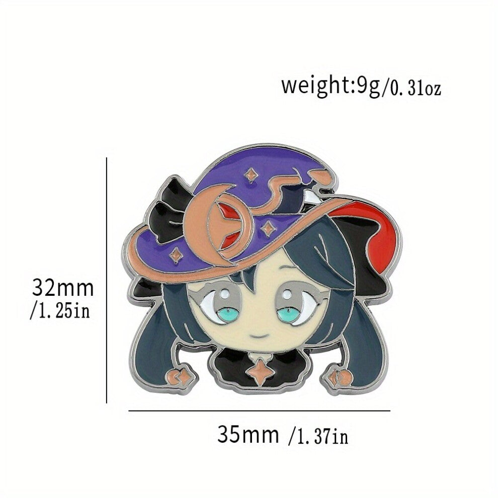 Cartoon Character Head Enamel Brooch Mens Pin Gift Accessories