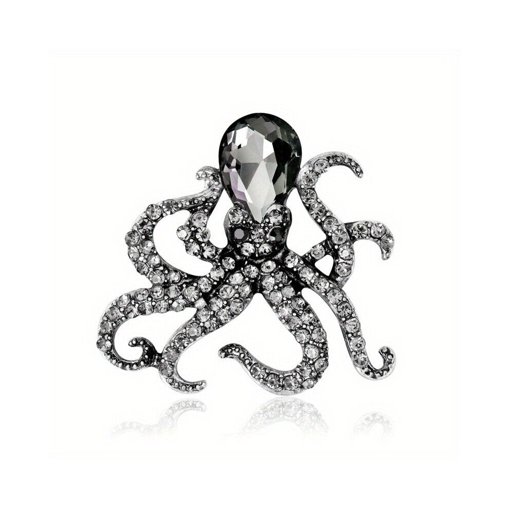 1pc Mens Ocean Series Octopus Brooch Creative Chest Flower Versatile Clothing Accessories For Men