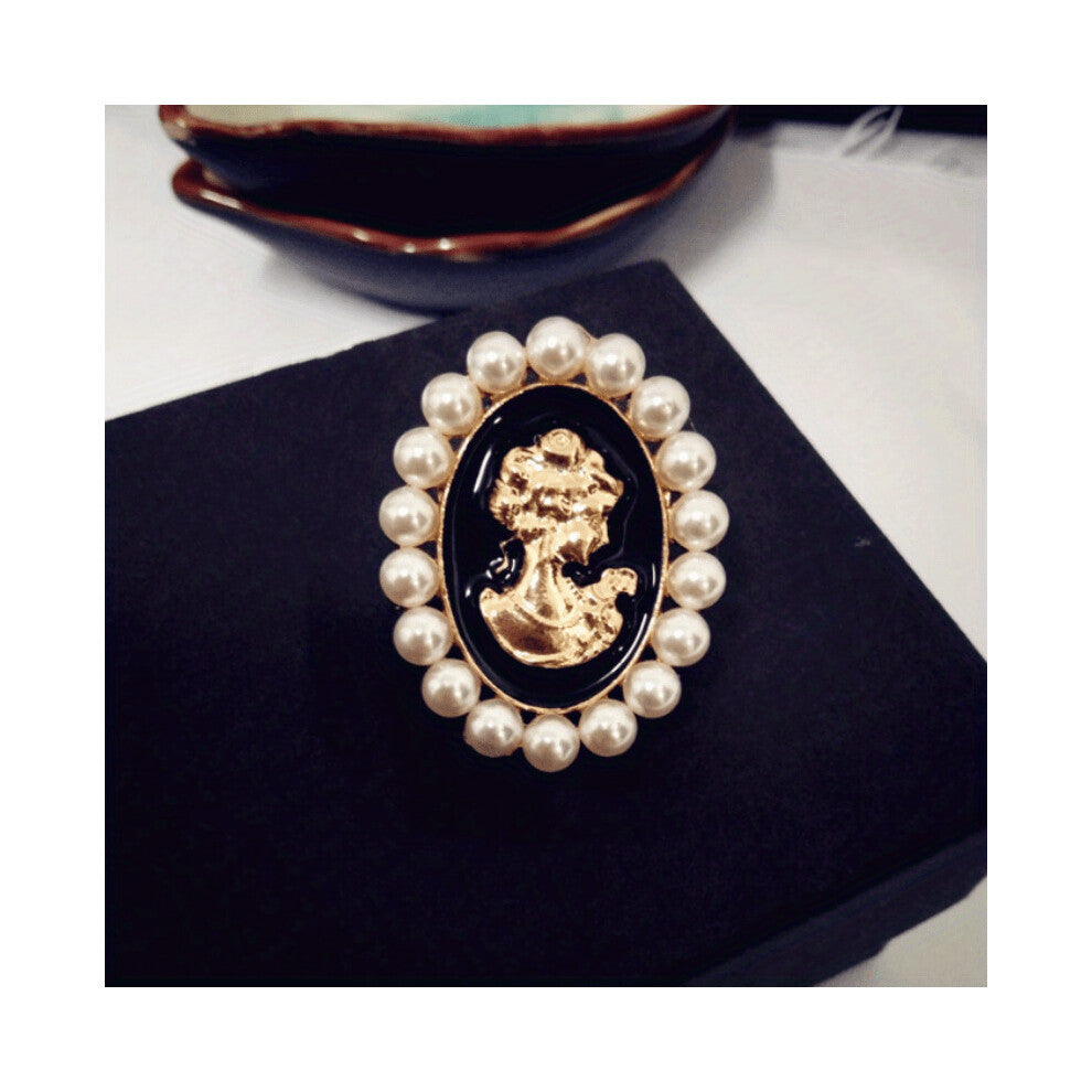 1pc Brooch Palace Artificial Pearl Brooch Vintage Drop Oil Clothing Accessories Corsage Jewelry Pin