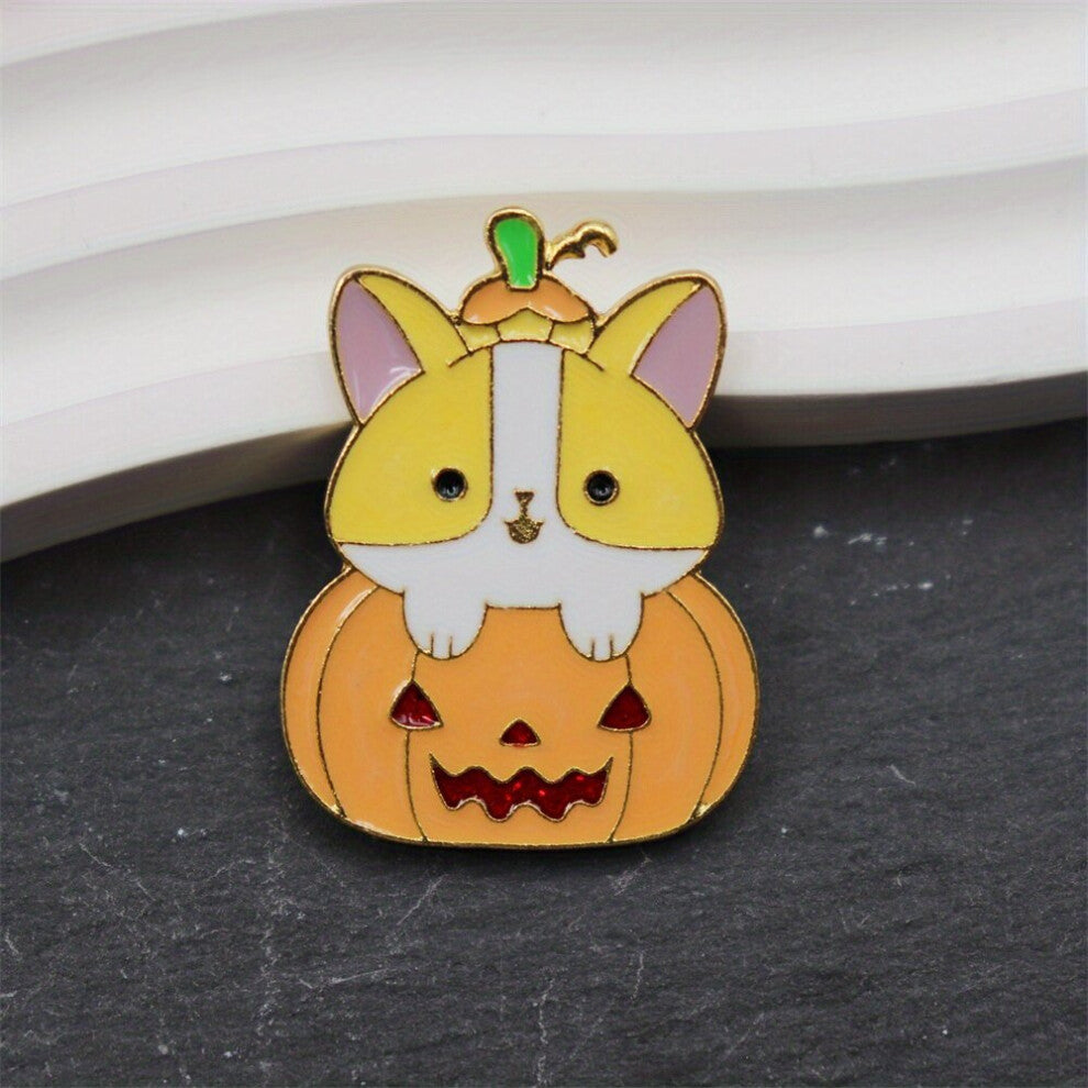 Cartoon Anime Pumpkin Trick Or Treat Novelty Brooch For Men Metal Brooch Clothes Bag Decoration Accessories For Men