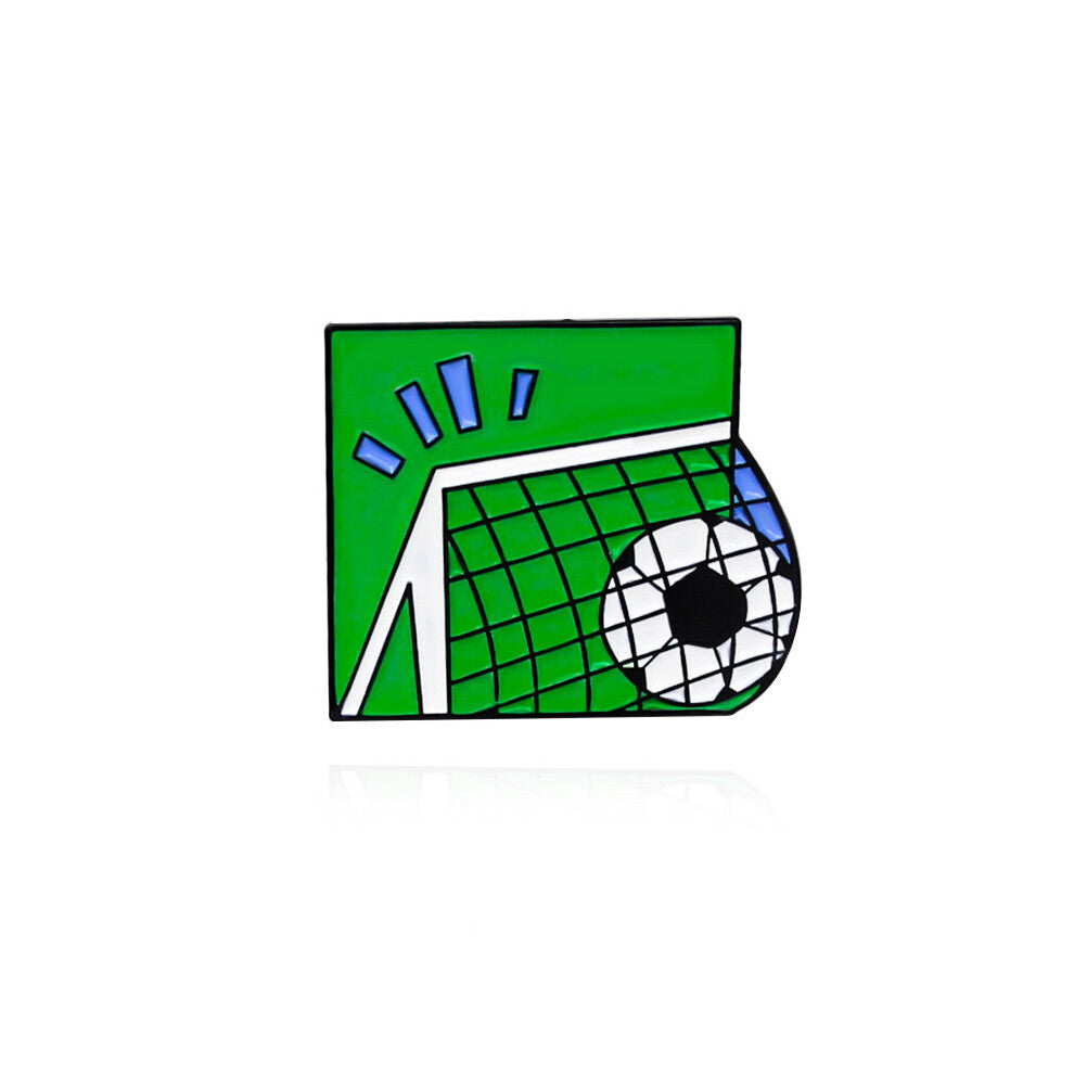 Creative Football Brooch Exciting Shooting Goal Cartoon Football Badges Backpacks Jackets Hats Scarves Pants Accessories Jewelry