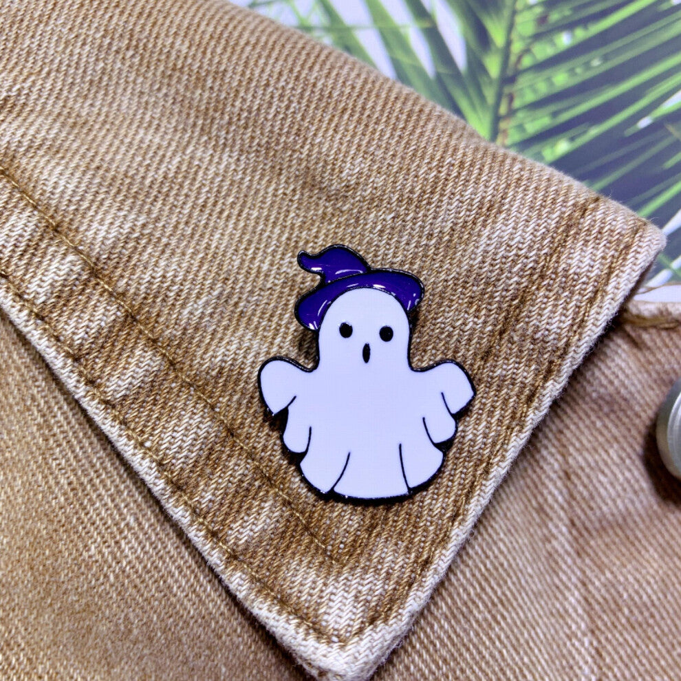 1pc Magician Little Ghost Hat Brooch Halloween Creative Pin Accessories