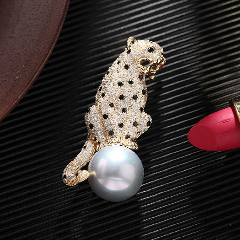 1pc Mens Brooch Brooch Inlaid Zircon Pearl Corsage Female Domineering Mens Suit Suit Accessories