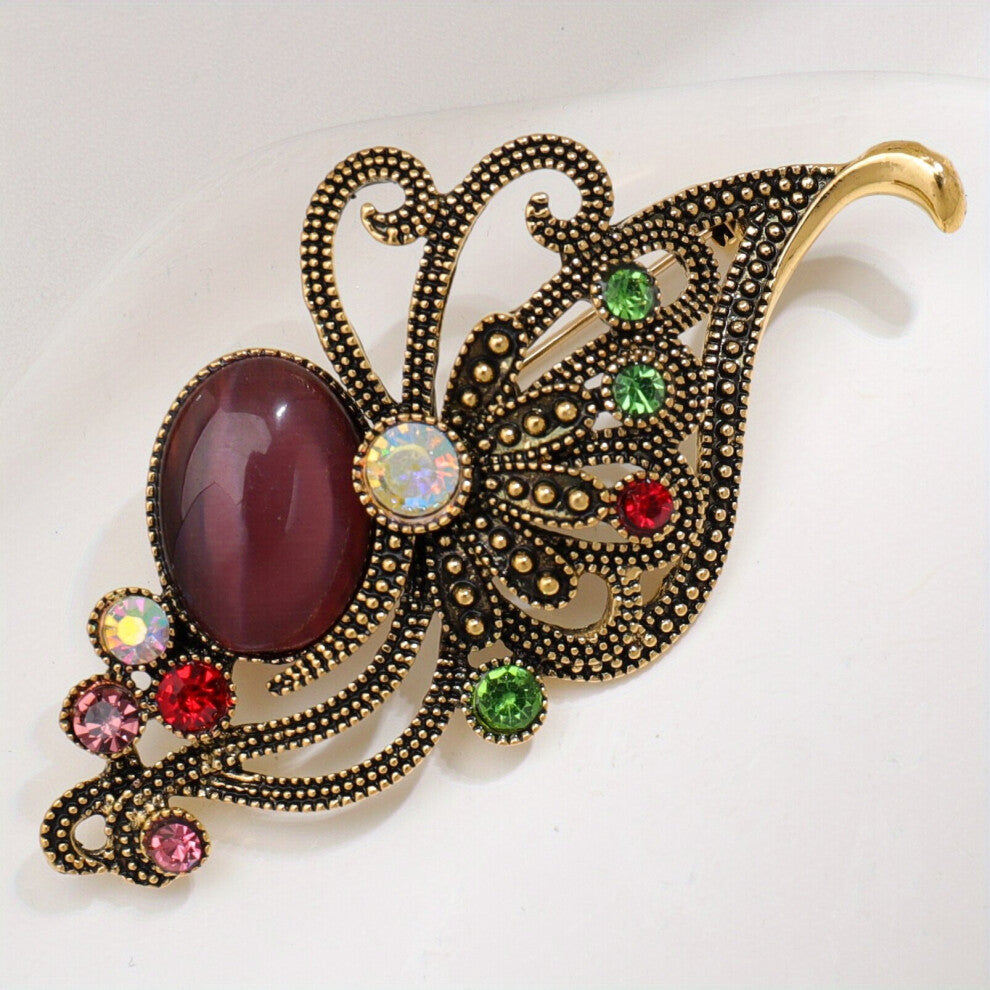 Vintage Light Rhinestone Hiking Aurora Purple Butterfly Brooch Small Suit Jacket Butterfly Pin Buckle Accessories