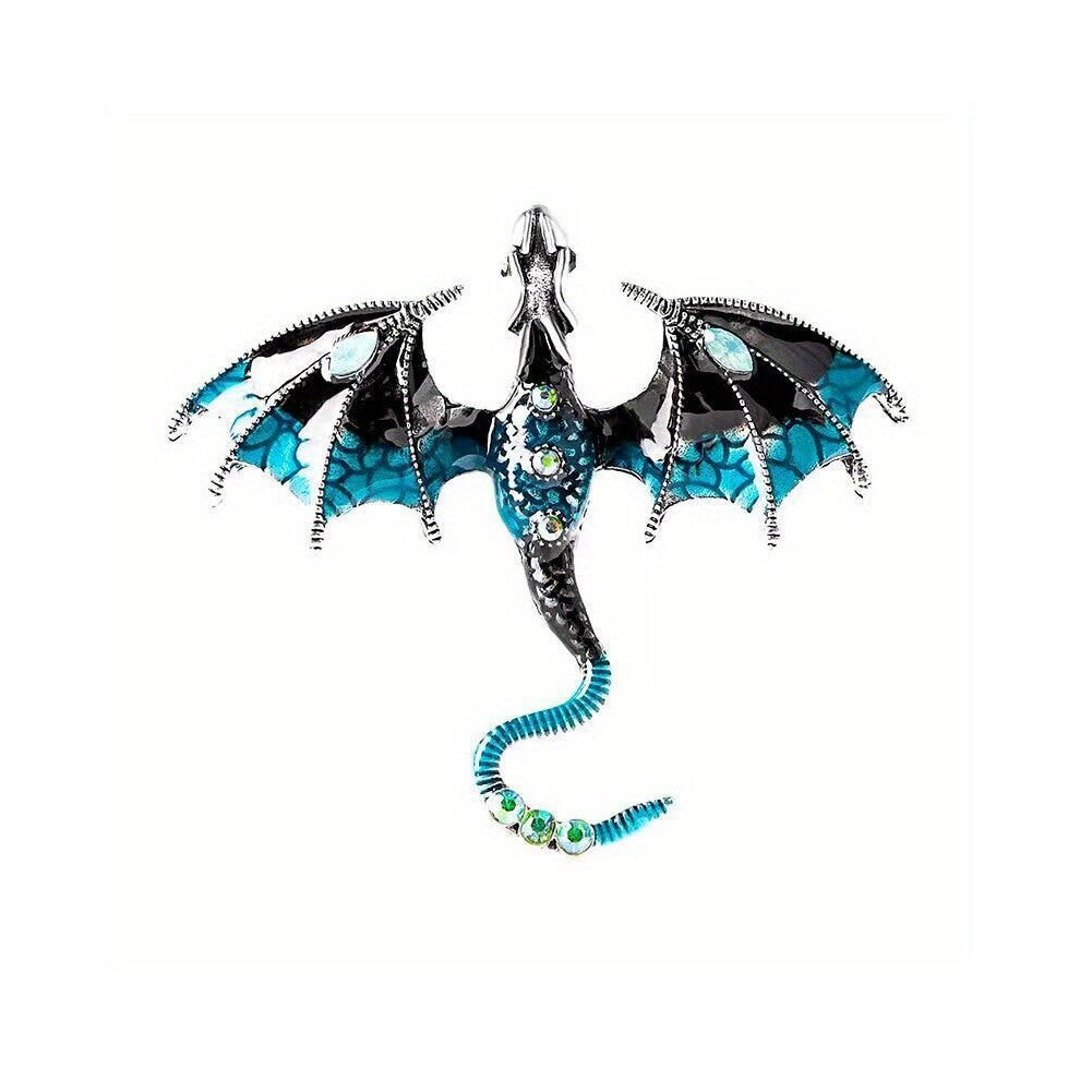 1pc Enamel Fly Dragon Brooch Animal Pin Jewelry Couple Brooch Accessories For Men