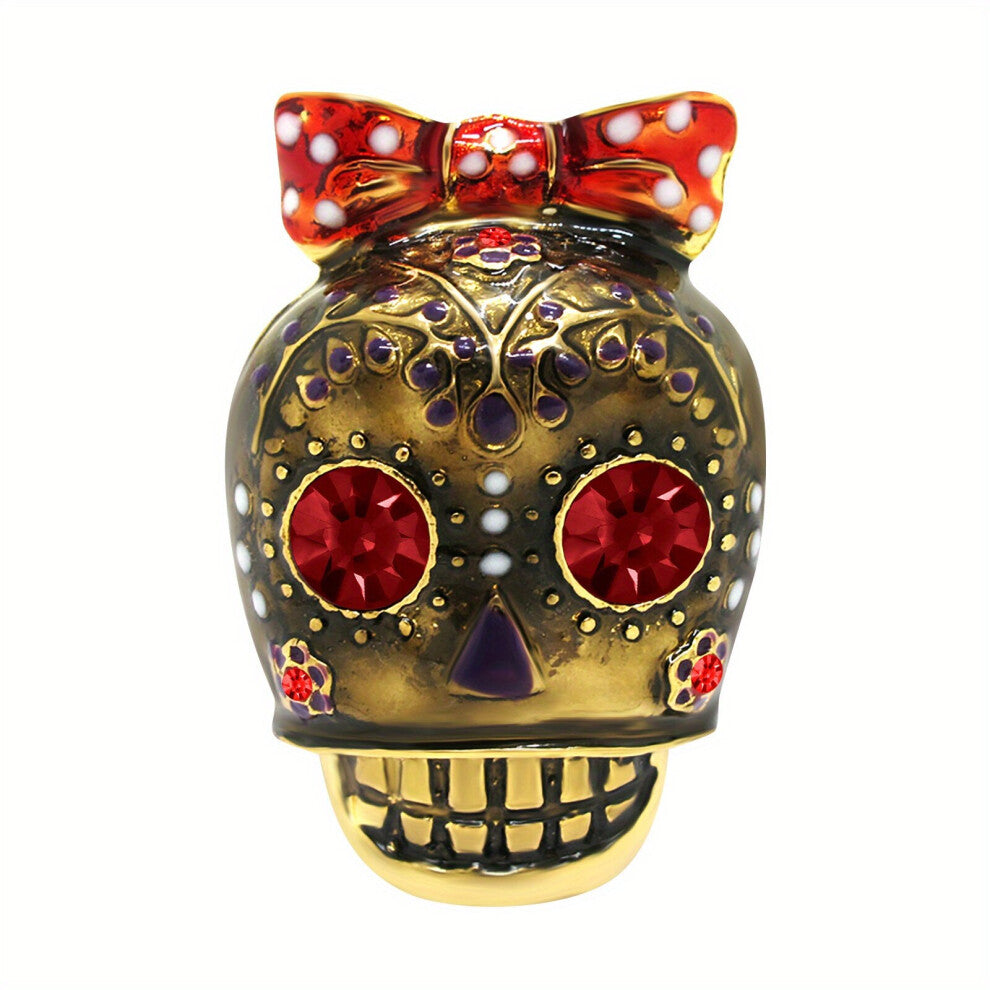 Retro Skull Glitter Brooch Clothing And Bags Decorations Accessories For Men