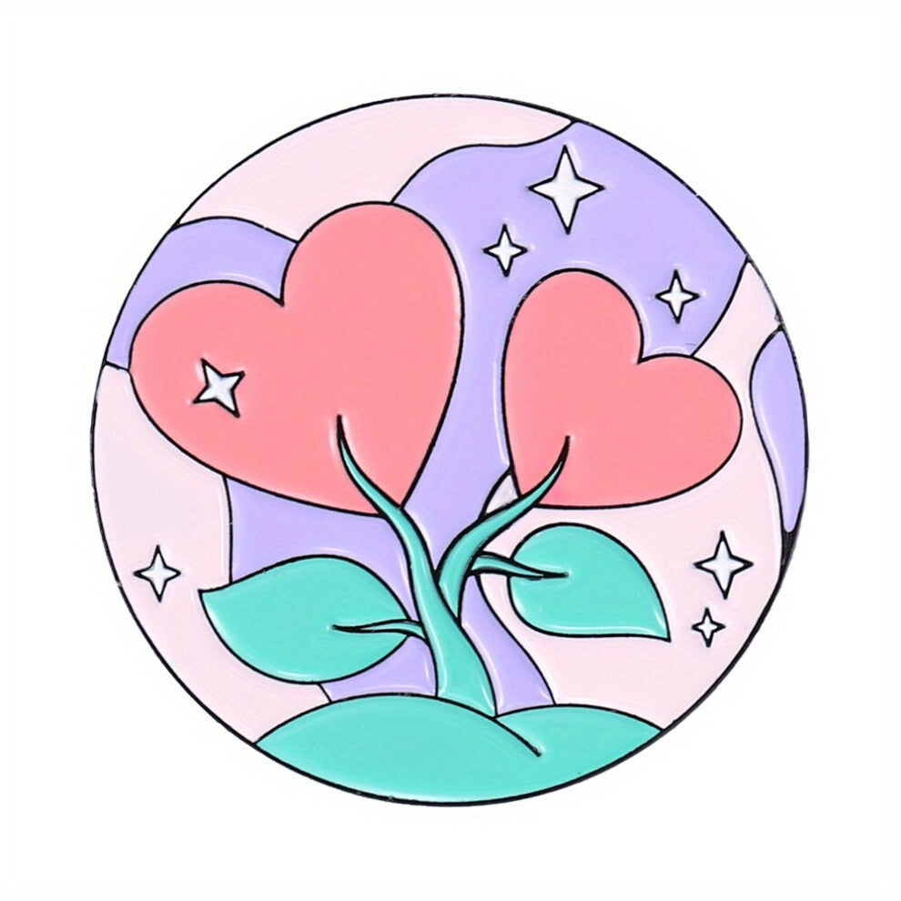 Geometric Dolphin Enamel Brooch Round Rainbow Beach Wave Dolphin Pin Jewelry Accessories Gift For