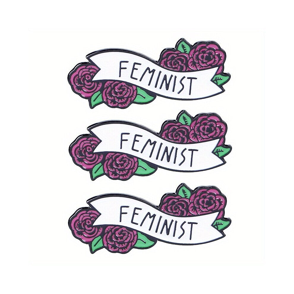 3pcs Rose Ribbon Brooch Creative Brooch Animal Alloy Clothing Accessories For Men