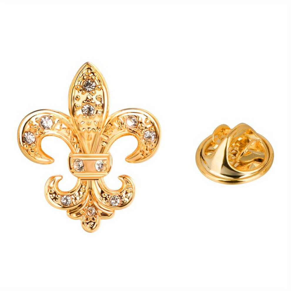 Mens Mini Suit Pins All Match Golden Lily Small Brooch Clothing Accessories For Men