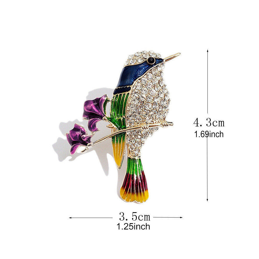 Vintage Rhinestone Birds Wings Beauty Brooch For Mens Suit Rhinestone Brooch Drip Oil Coat Accessories Brooches Pins Friends Mens Accessories