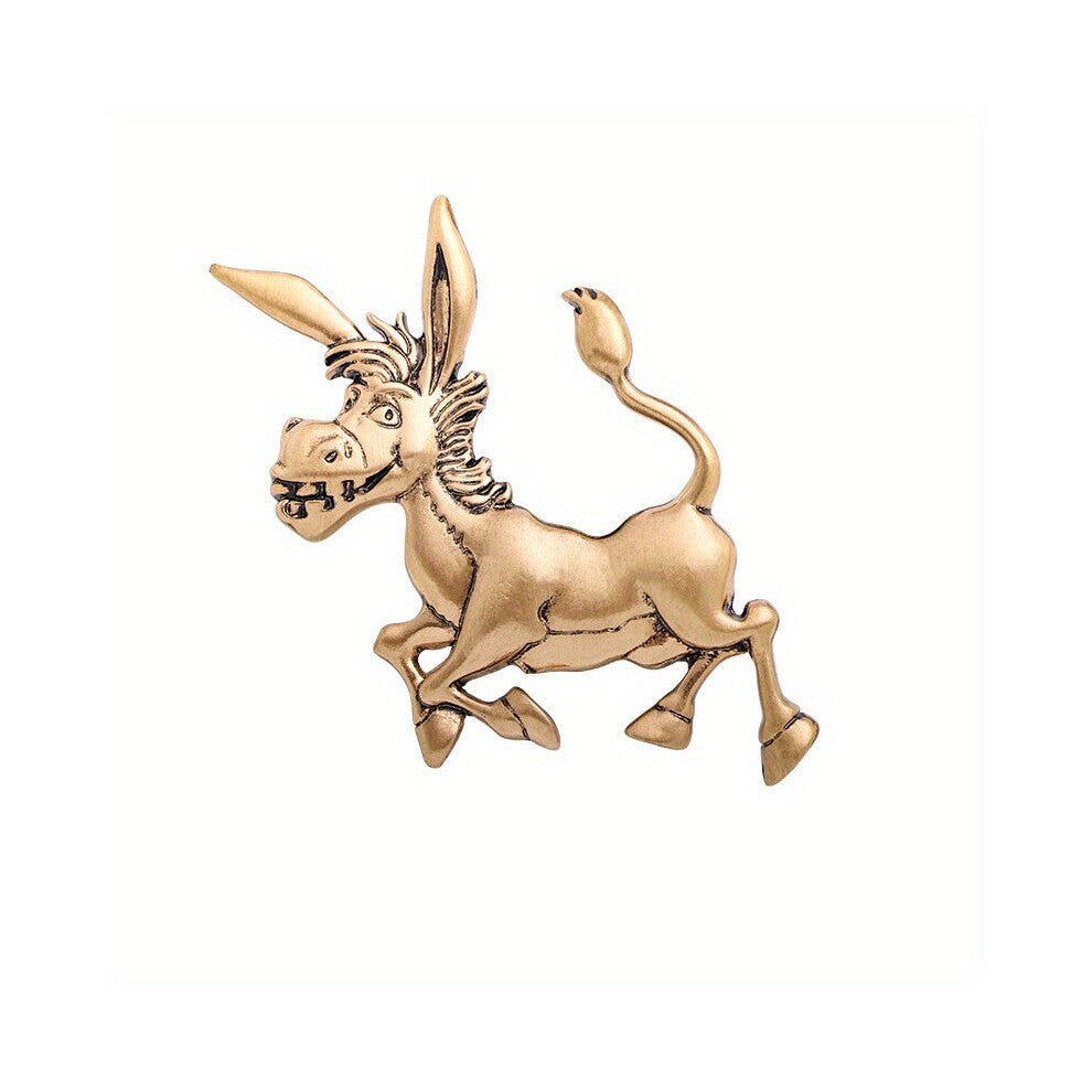 Vintage Animal Donkey Brooch Mens Creative Corsage Clothing Accessories Hats Scarves Pants Brooches