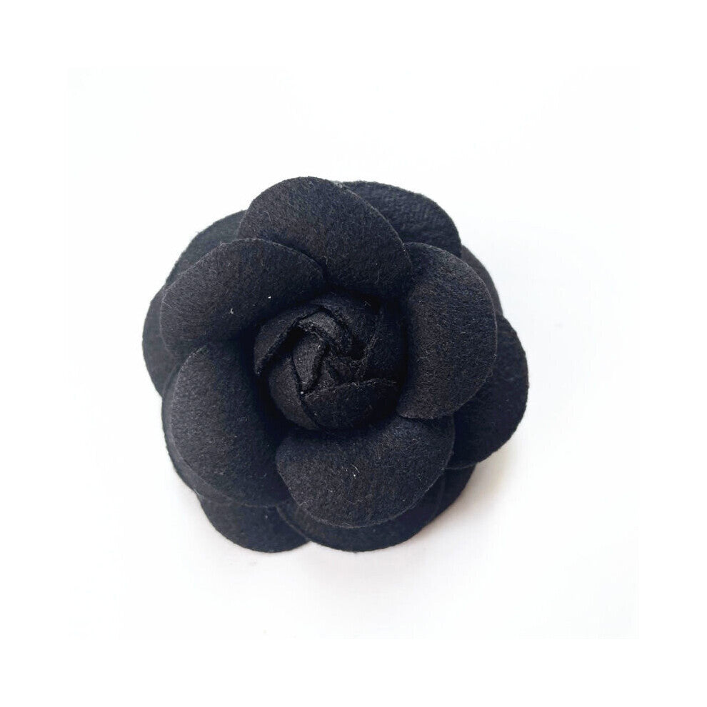 1pc Pure Camellia Brooch Big Flower Brooch Mens And Womens Skirt Suit Accessories