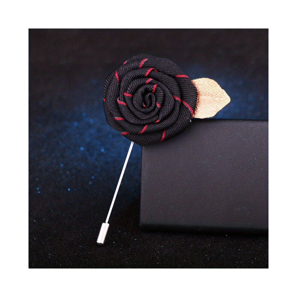 Mens Rose Corsage Brooch Wedding Banquet Accessories
