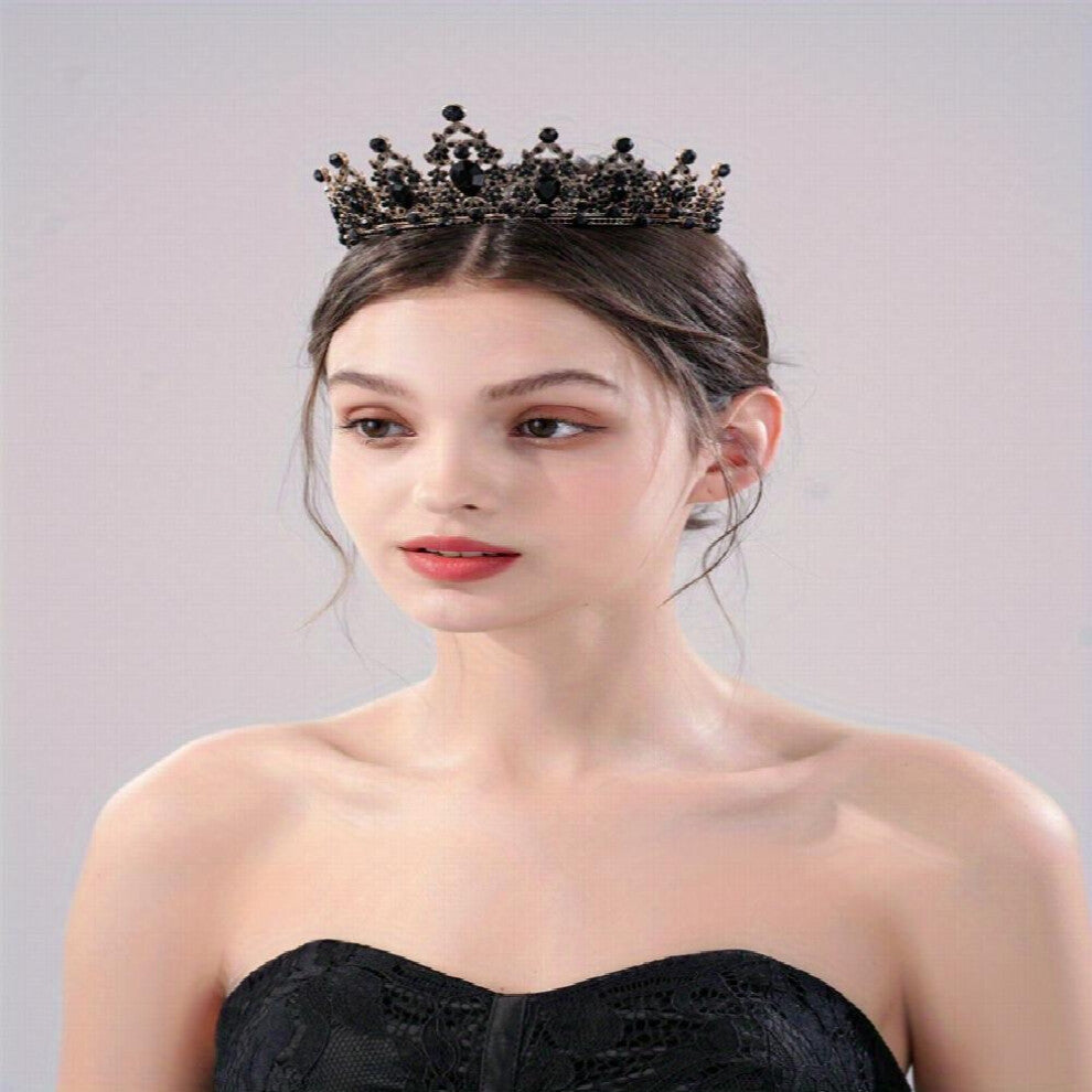 3pcs Crystal Rhinestone Wedding Alloy Headband Princess Crown Wedding Birthday Party Hair Accessories