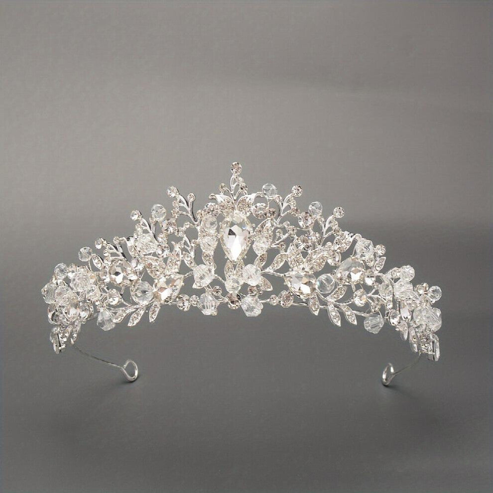 Rhinestone Crystal Headband Jewelry Tiara Queen Princess Style Crown Wedding Birthday Hair Accessories For Women