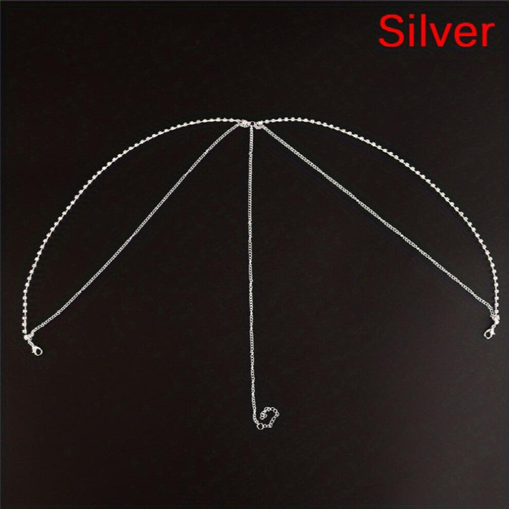 Metal Multilayer Head Chain Rhinestone Head Piece Jewelry Bridal Hair Accessories