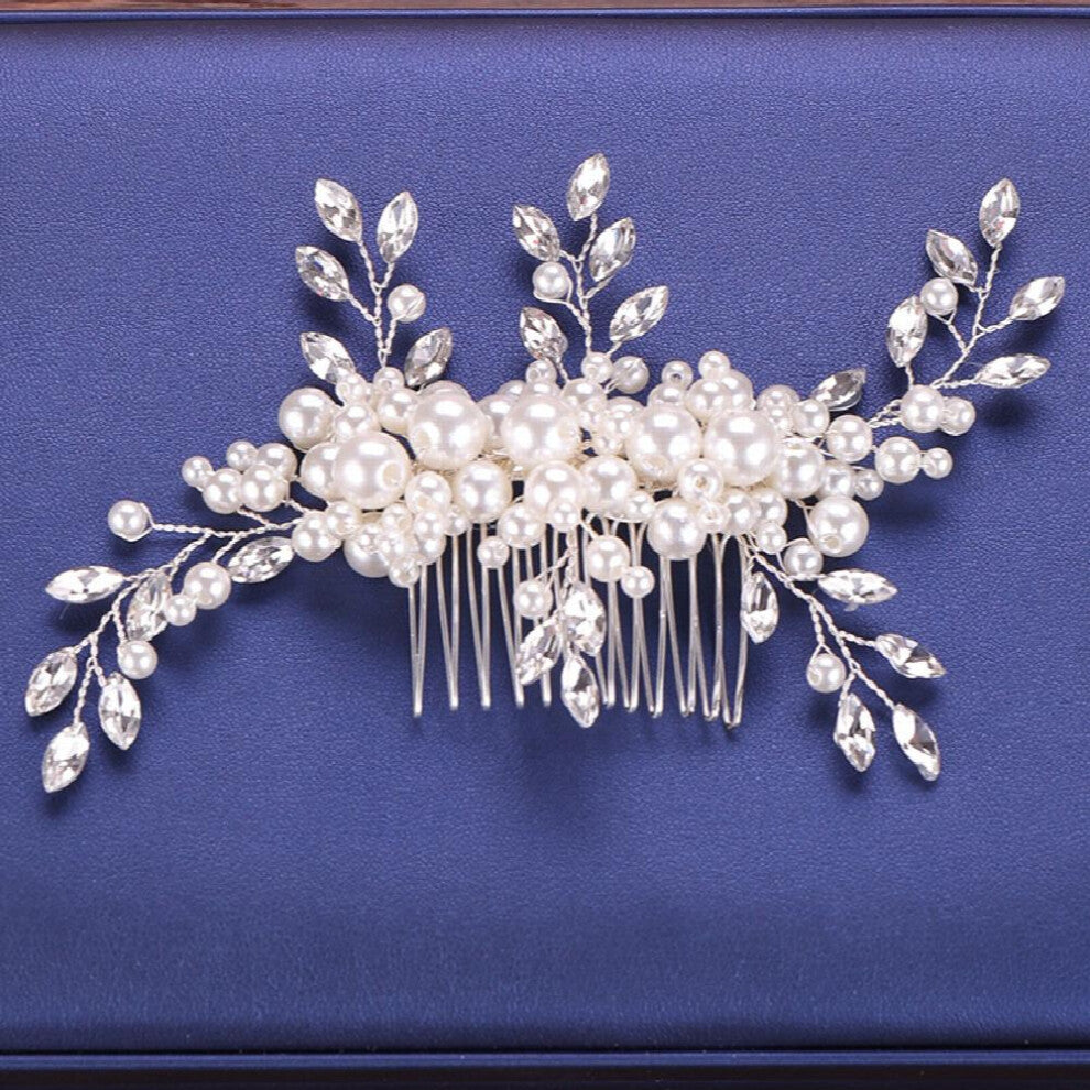 Rhinestones Floral Vine Leaves Bridal Hair Comb Bridal Hair Piece Bridal Hair Accessories Wedding Hair Accessory Bridal Hair Comb