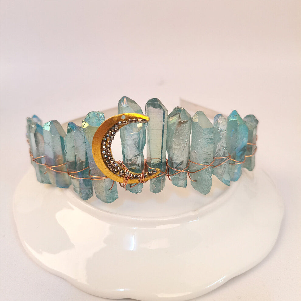 Moon Crystal Crown Bohemian Tiara Wedding Accessories Festivals Moon Jewellery Witchcraft Gift Crystals 1pc