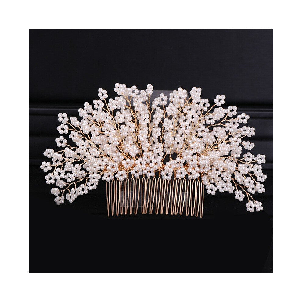 Faux Pearl Hair Comb Insert Comb Bridal Wedding Hair Accessories Jewelry
