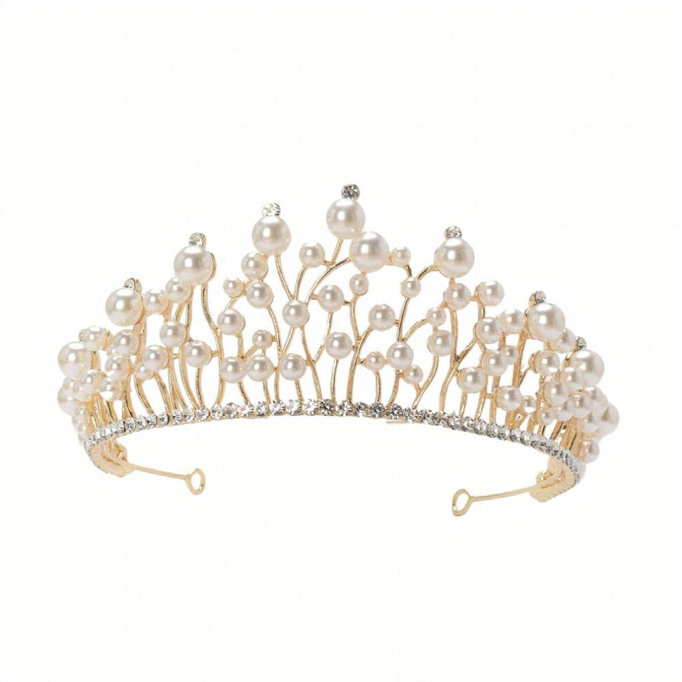 Faux Pearl Rhinestone Tiaras And Crowns Headband Crown Rhinestone Wedding Bridal Prom Birthday Wedding Accessories