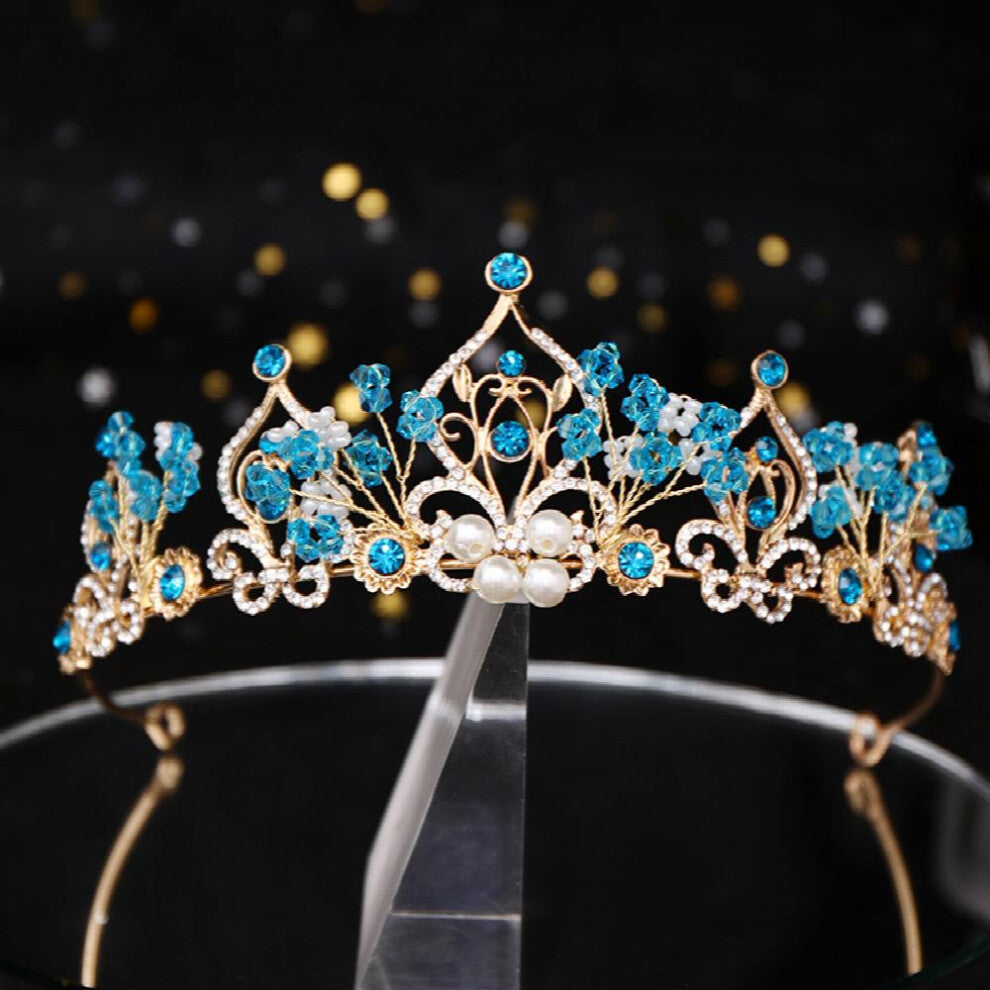 Bridal Crown Headwear Wedding Birthday Crown Headdress Rhinestones Retro Hair Accessories For Female