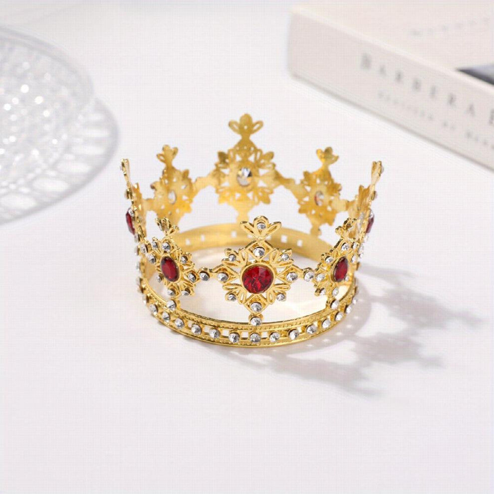 1pc Rhinestone Crown Alloy Headband Princess Tiara Birthday Party Prom Headdress Head Jewelry Hair Accessories
