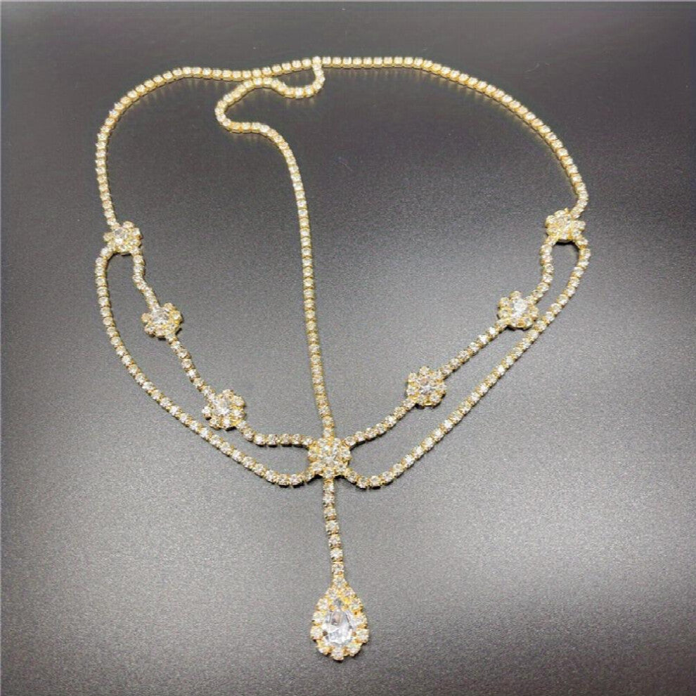1pc Crystal Pendant Head Chain Head Piece Jewelry Bridal Wedding Hair Accessories