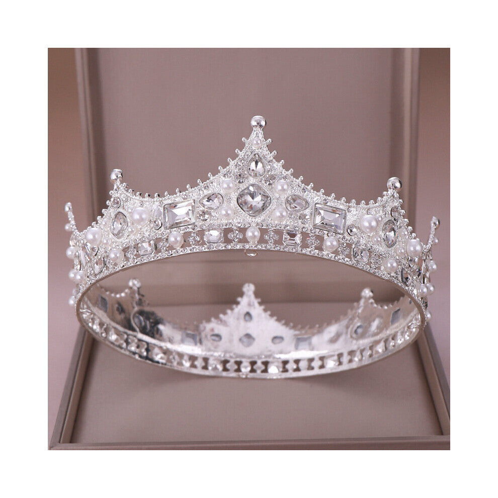 Vintage Crowns Women Birthday Princess Queen Tiara Topper Baroque Hair Accessories Bridal Quinceanera Wedding Crown