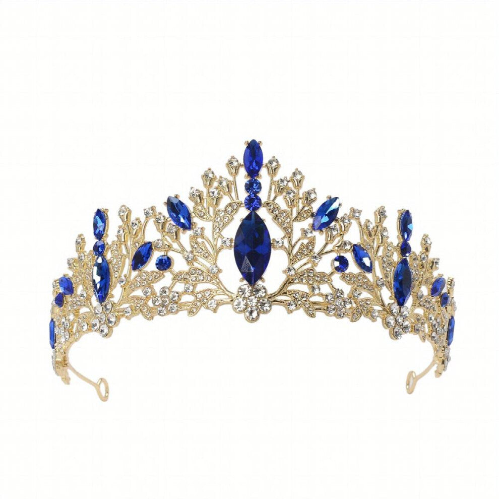 Rhinestone Decor Headband Crown Wedding Headband Crystal Bridal Headband Bride Alloy Baroque Princess Tiara Head Costume Accessories