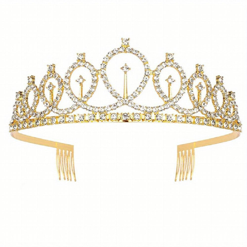 1pc Rhinestone Headband Birthday Party Crown Tiara Head Jewelry Hair Accessories For Women
