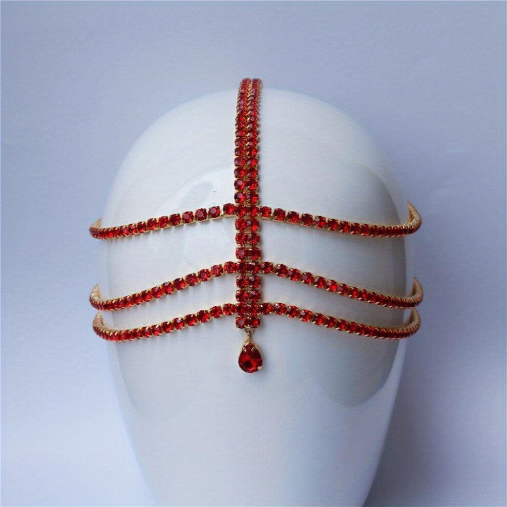 1pc Layer Head Piece Crystal Head Jewelry Hair Accessories For Women