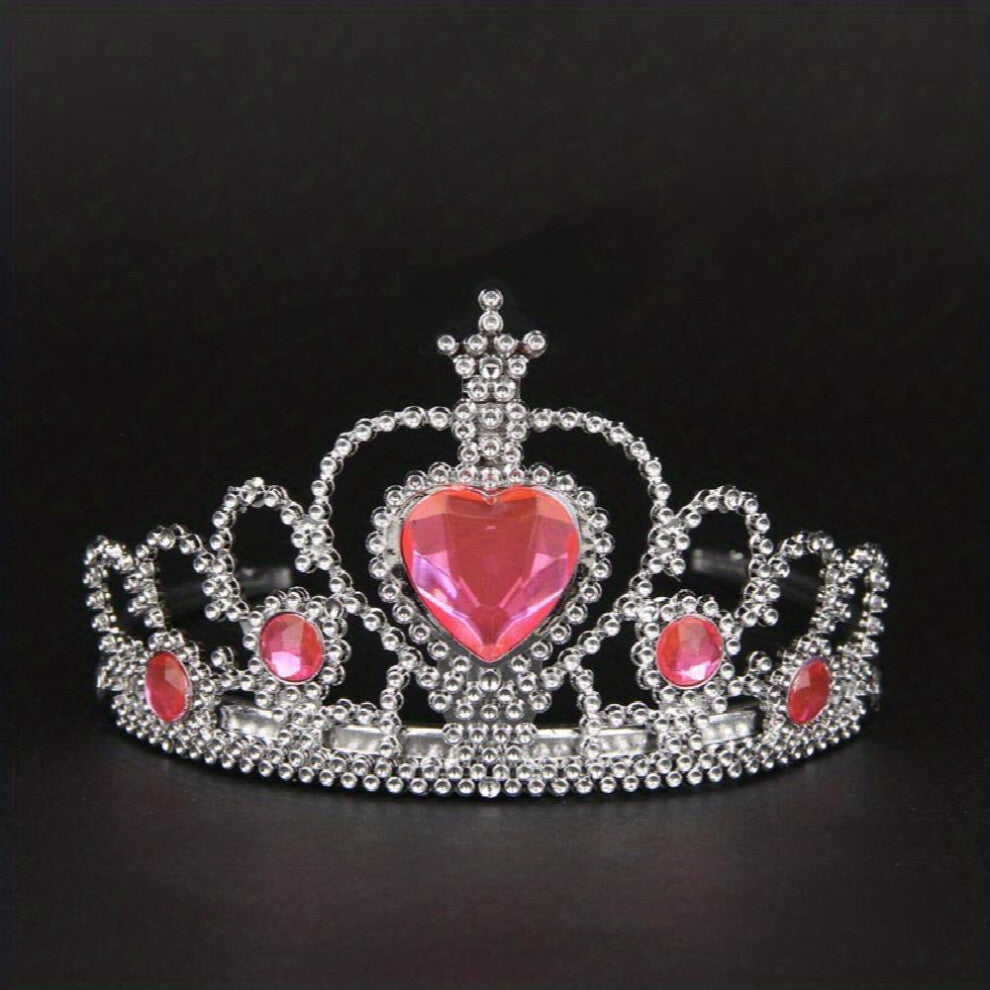 Rhinestone Tiara Crown With Glitter Crystal Head Hoop Headband Hair Accessories For Women Girls Teens Birthday Gift