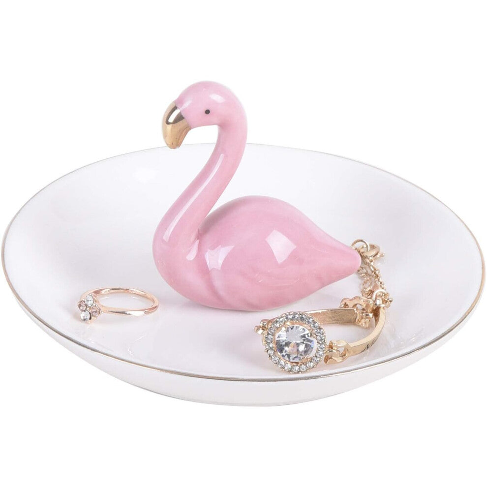 Flamingo Ring Holder Jewelry Tray,Desktop Jewelry Display Organizer,Office & Home Decor,Wedding Birthday