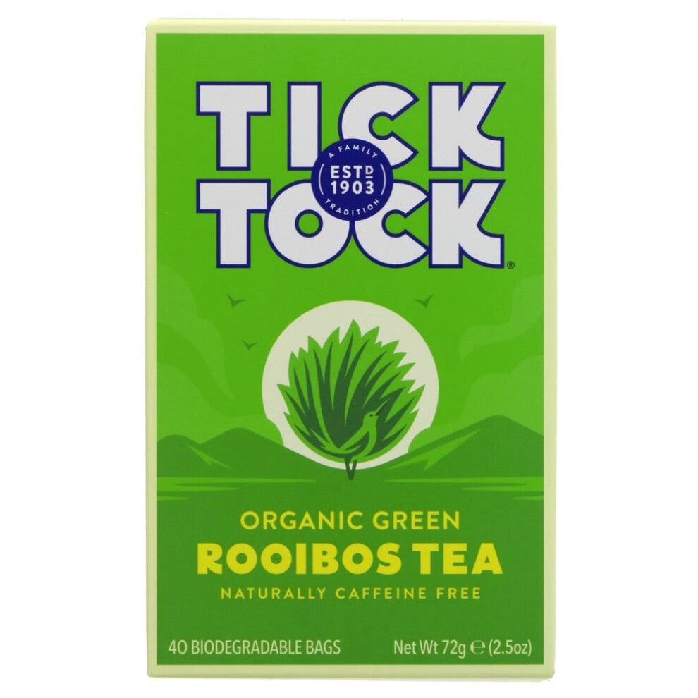 Tick Tock Green Rooibos - organic -40 bags ( pack of 4 )