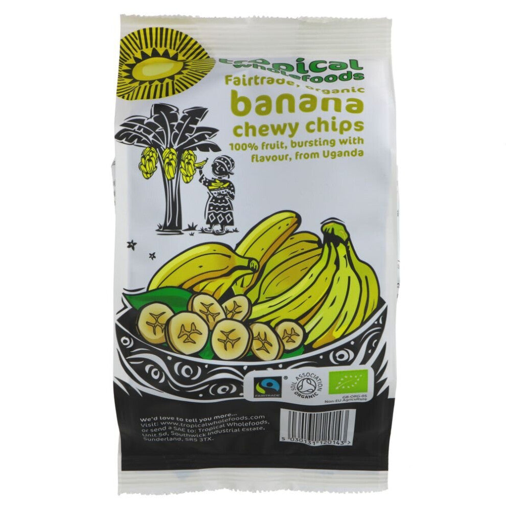 Tropical Wholefoods Sun Dried Banana Chips -150g ( pack of 14 )